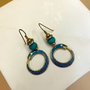 Signed vintage Laurel Burch earrings